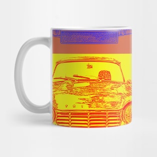 Classic 1960s Triumph TR4 car pattern Mug